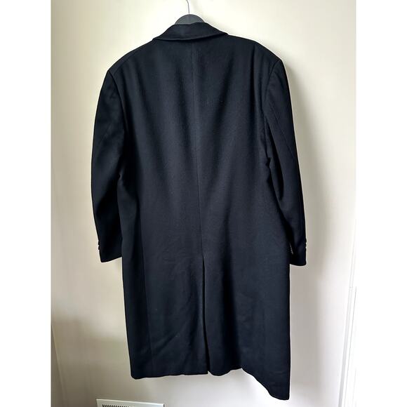 Men’s Valentino Roma Vintage Cashmere Long Overcoat Black Coat good condition - Picture 7 of 12